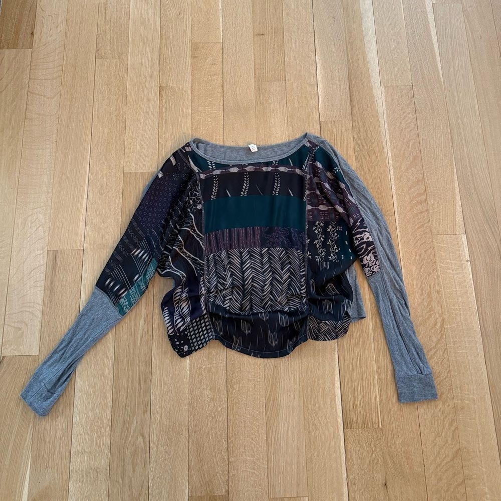 Patchwork Long Sleeve Top